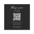 RSVP pour mariage | QR Code Moderne Design Noir