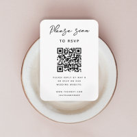 RSVP pour mariage | QR Code Moderne Minimaliste Si
