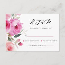 RSVP pour une Bat Mitzvah Florale Rose Moderne