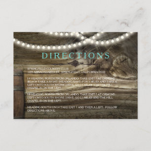 Carte D'accompagnement Rubrique Rustic Winery Mariage Directions