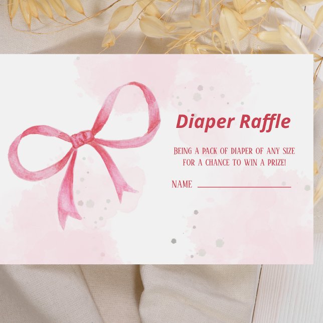 Carte D'accompagnement Rupture de Baby shower de la couche rose pâle (Créateur téléchargé)