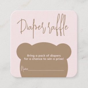 Carte D'accompagnement Rupture minimaliste simple Baby shower d'ours