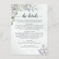 Russe aquarelle Eucalyptus Détails du Mariage