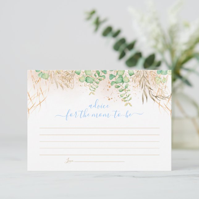 Carte D'accompagnement Russe Eucalyptus Garland Baby shower Balloon Enc (Debout devant)