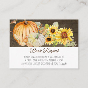 Carte D'accompagnement Rustic Automne Citrouille Tournesol Demande de rés