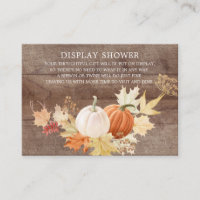 Rustic Automne laisse Citrouille affichage douche