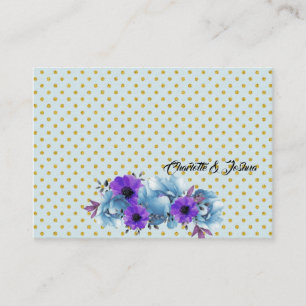 Carte D'accompagnement Rustic Blue Cottage Rose Mariage Suite Réception