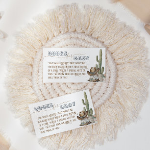 Carte D'accompagnement Rustic Boho Wild West Boy Livres de douche pour bé