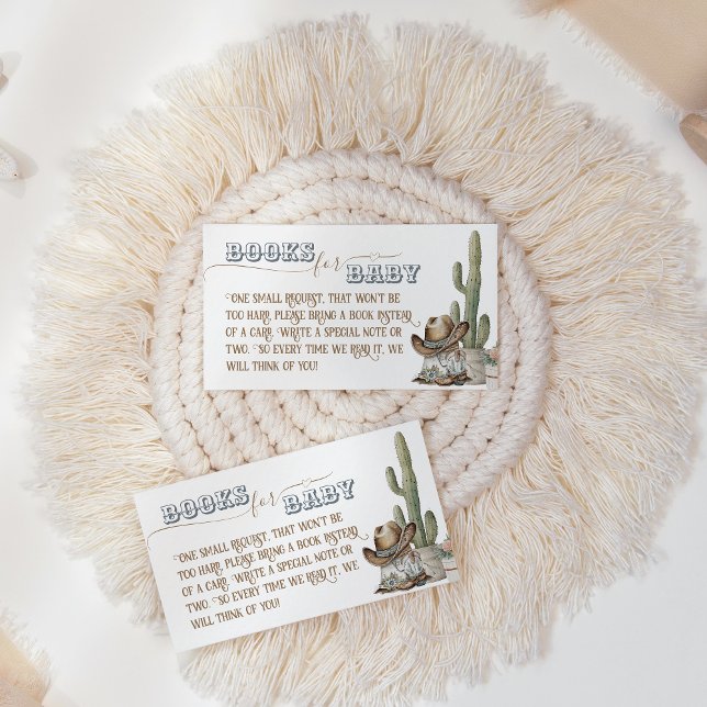 Carte D'accompagnement Rustic Boho Wild West Boy Livres de douche pour bé (Créateur téléchargé)