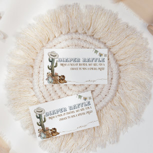 Carte D'accompagnement Rustic Boho Wild West Boy Showeuse tombole de couc