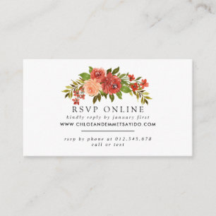 Carte D'accompagnement Rustic Fall Floral Site Mariage RSVP
