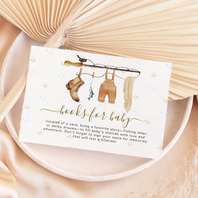 Carte D'accompagnement Rustic Fishing Derby Baby showers Livres pour bébé (Créateur téléchargé)
