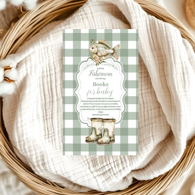 Carte D'accompagnement Rustic Little Fisherman Livres de pêche pour bébé (Créateur téléchargé)