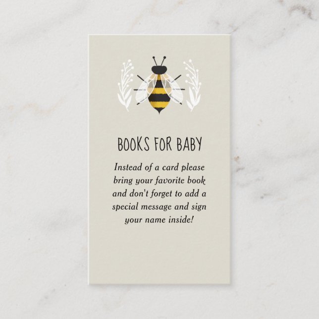 Carte D'accompagnement Rustic Mama to Bee Baby shower Book Request (Devant)