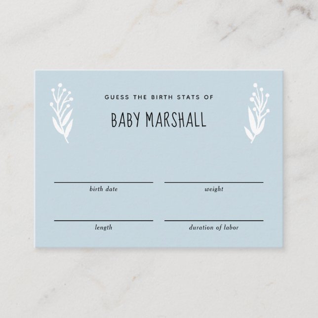 Carte D'accompagnement Rustic Mama to Bee Baby shower Deviner le jeu (Devant)