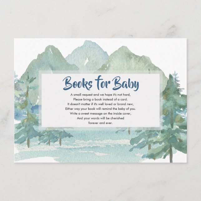Carte D'accompagnement Rustic Mountains Adventure Books for Baby (Devant)