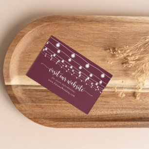 Carte D'accompagnement Rustic String Lumières Bourgogne site Mariage