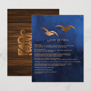 Carte D'accompagnement Rustic Tropical Mystic Island Mariage Détails du c