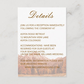 CARTE D'ACCOMPAGNEMENT RUSTIC VINTAGE BROWN  DETAILS WEEDING INVITE 