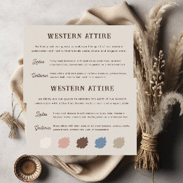 Carte D'accompagnement Rustic Western Ranch Mariage Attire