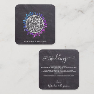 Carte D'accompagnement Rustique Botanique Eucalyptus QR Code Mariage Invi