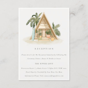 Carte D'accompagnement Rustique Tropical Palm Beach Shack Réception de ma