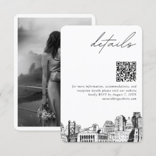 Carte D'accompagnement Sacramento Détails du Mariage QR Code Petit