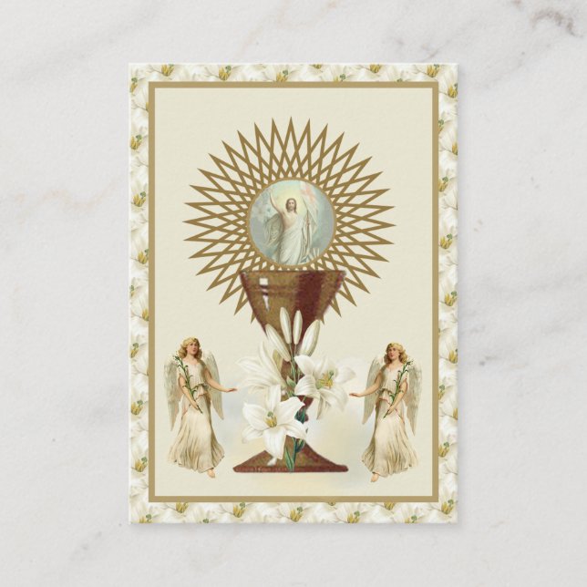 Carte D'accompagnement Sacrement de l'Initiation Jésus Baptême Confirmati (Devant)