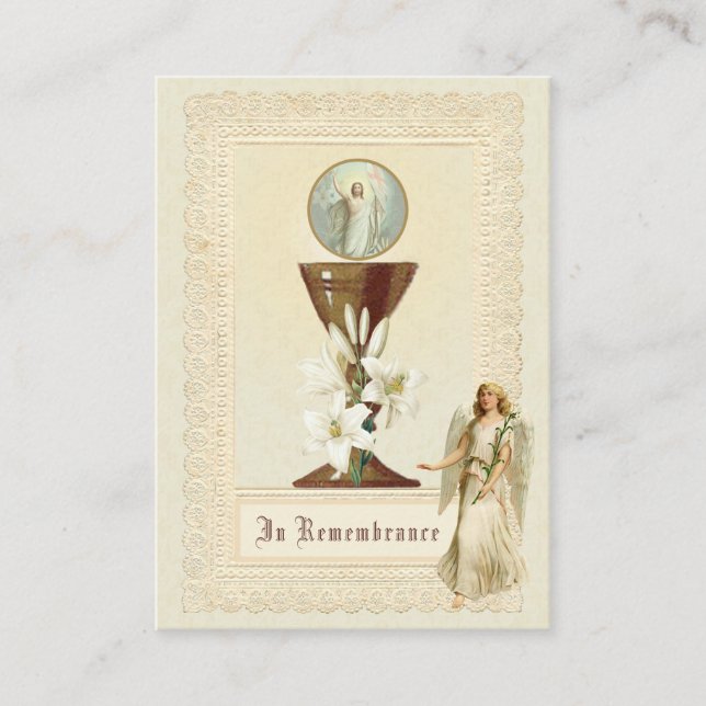 Carte D'accompagnement Sacrement de l'Initiation Jésus Baptême Confirmati (Devant)