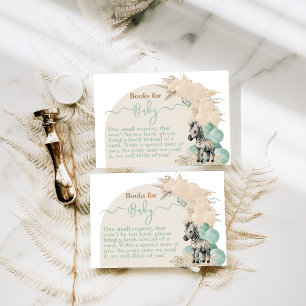 Carte D'accompagnement Safari animal Boho Oh Boy Baby showers livres