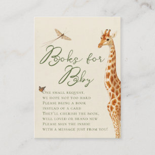 Carte D'accompagnement Safari Genre Neutral Giraffe Livres pour bébé