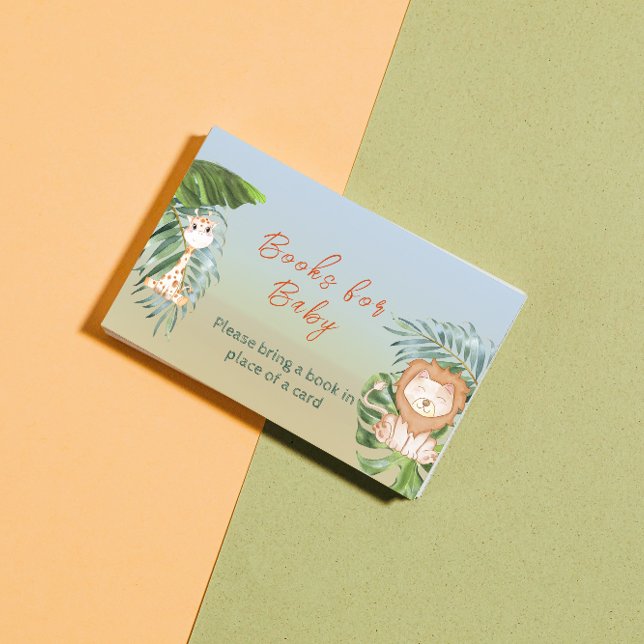 Carte D'accompagnement Safari Jungle Animaux Réserver pour Baby shower Je (Créateur téléchargé)