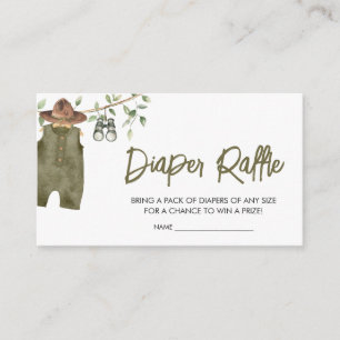 Carte D'accompagnement Safari Little Wild One Baby Clothes Diaper Raffle