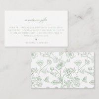 Sage Green Floral A Note Sur Les Cadeaux Mariage