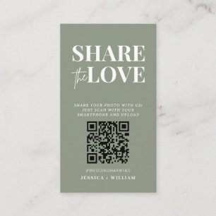 Carte D'accompagnement Sage Green I Spy Mariage   Partager Le Code QR D'A