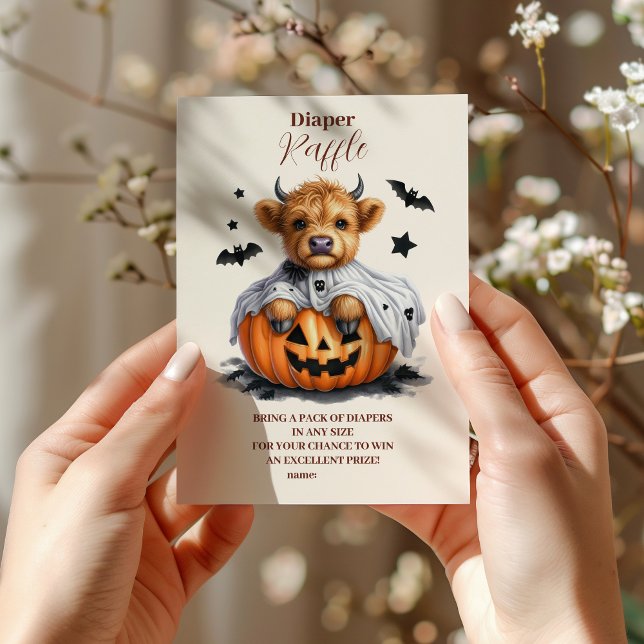 Carte D'accompagnement Saint-Cow Petit Boo Halloween Raffle Diapper (Créateur téléchargé)