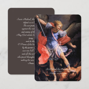Carte D'accompagnement Saint Michel l'Archange avec prière