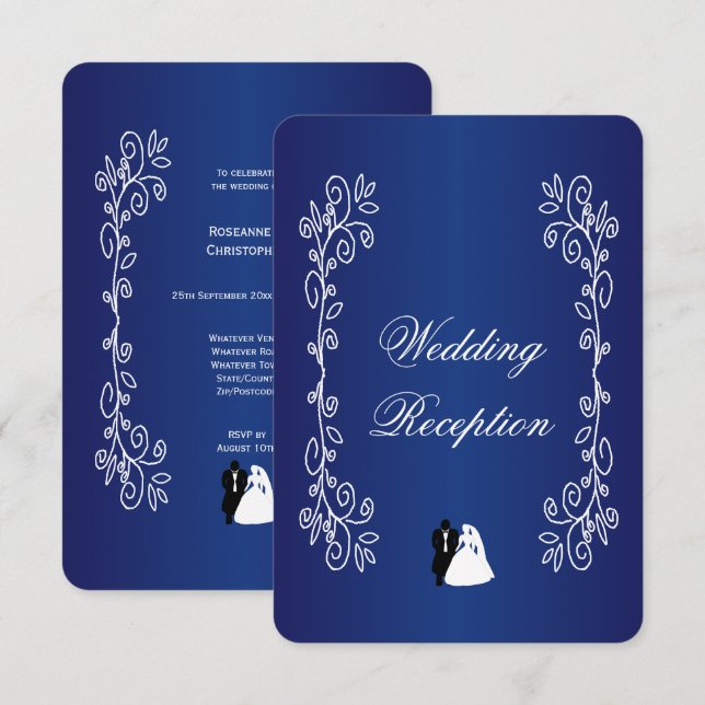 Carte D'accompagnement Salle de réunion de la réception de mariage (Devant / Derrière)