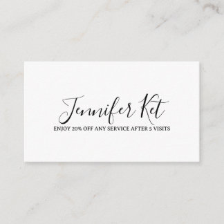 Carte D'accompagnement Salon spa business discount offer website visits a