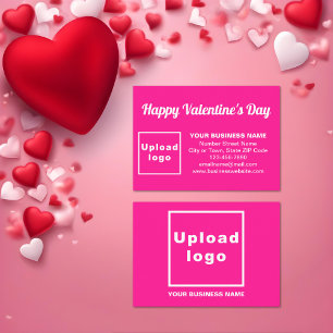 Carte D'accompagnement Salutation de Saint-Valentin en rose