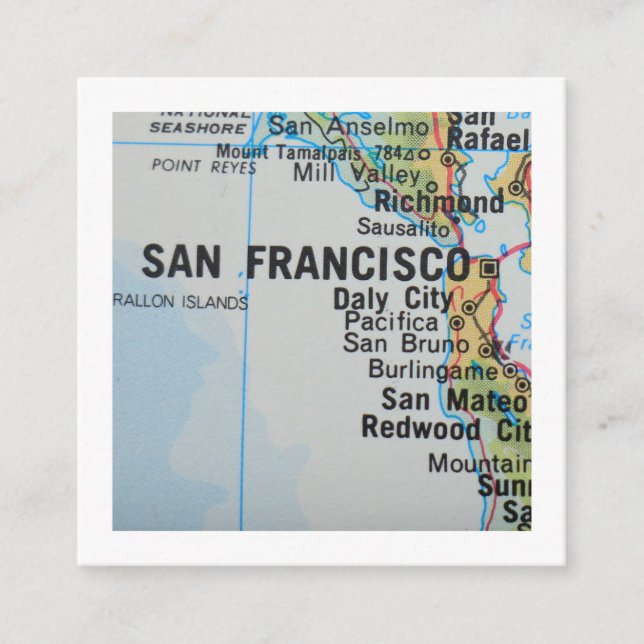 Carte D'accompagnement San Francisco Nous avons déplacé une nouvelle cart (Devant)