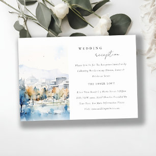 Carte D'accompagnement San Jose, California Watercolor Mariage Réception