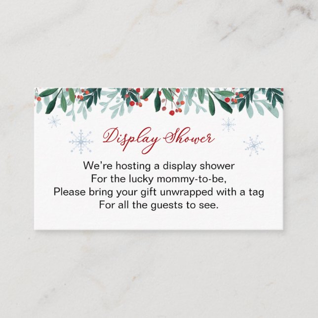 Carte D'accompagnement Santa Baby Christmas Baby Shower Display Shower (Devant)