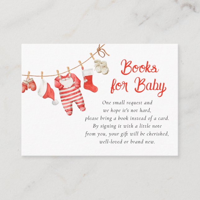 Carte D'accompagnement Santa Baby Shower Books for Baby (Devant)