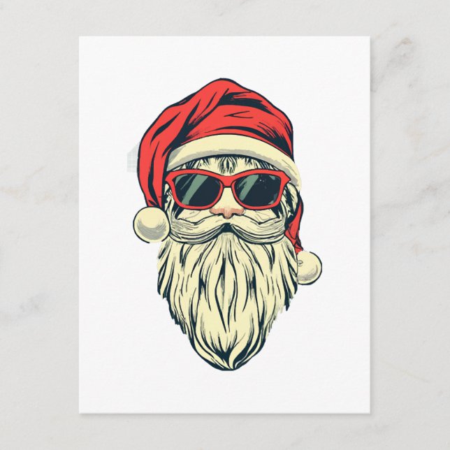 Carte D'accompagnement santa claus avec lunettes (Devant)