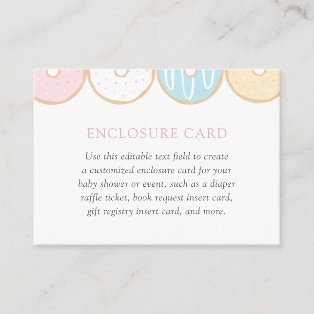 Carte D'accompagnement Saupoudrer bébé Donut sur mesure (Devant)