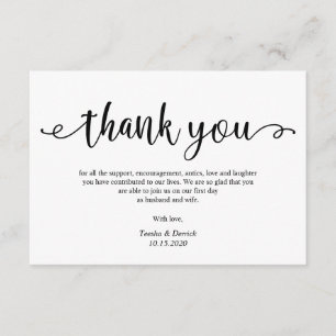 Carte D'accompagnement Scénario noir russe, Merci Mariage