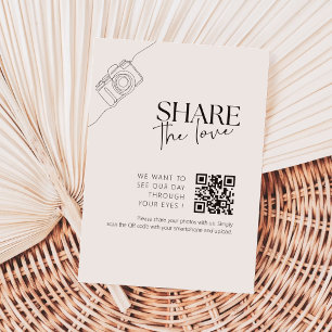 Carte D'accompagnement Script de calligraphie chic Capture Le code QR d'a