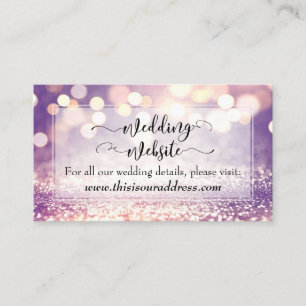 Carte D'accompagnement Script de site Web de mariage, Bokeh coloré et pai