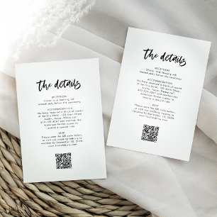 Carte D'accompagnement Script Décontracté   Détails du mariage